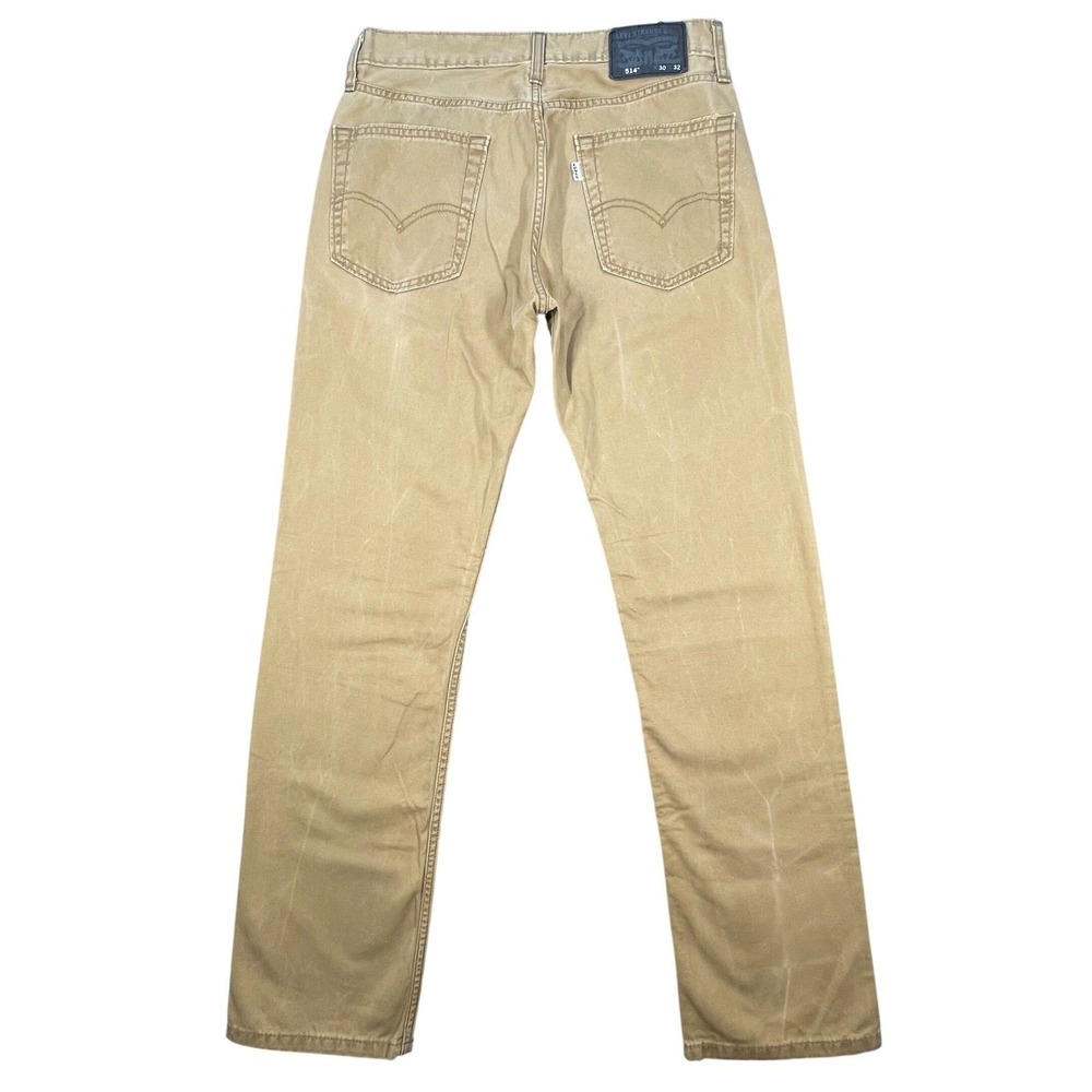 Levi's Men's 514 Straight Fit Jeans Tan Brown Khaki Denim Size 30x32 - Picture 2 of 9